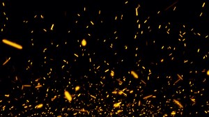 Explosion of Sparkling Particles in Space