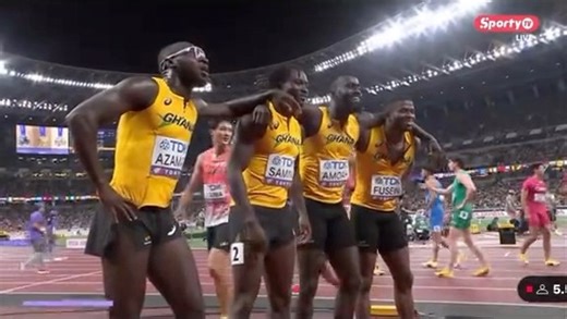 Ghana 🇬🇭 4X100 relay team wins heat; qualifies for finals and set new national record in Tokyo 2025 world athletics | KBNkansah.com