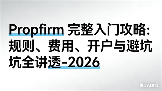 Propfirm 完整入门攻略：规则、费用、开户与避坑全讲透-2026