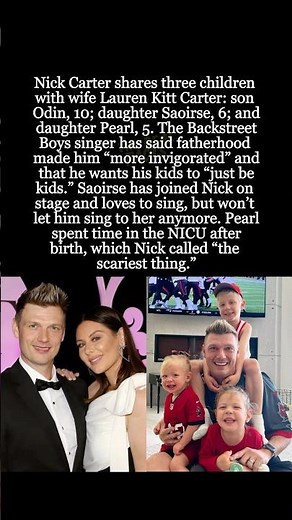 Nick Carter’s 3 Kids: Odin, Saoirse and Pearl #shorts #NickCarter #BackstreetBoys #LaurenKitt