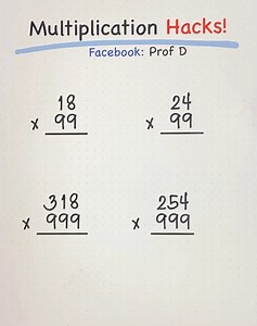 532K views · 3.8K reactions | Fast Multiplication Hacks!  | Prof D | Facebook