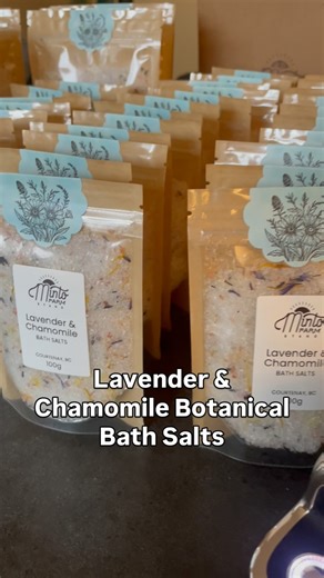 NEW PRODUCT RELEASE! Lavender & Chamomile Botanical Bath Salts! This gentle blend features our All-Natural dried Lavender buds, dried Calendula Petals and dried Cornflower Petals. We added some Lavender and Chamomile essential oils to this one to enjoy while relaxing before bed. ***If you are pregnant or breastfeeding consult your doctor before use. ***Not recommended for children incase of ingestion and due to Essential Oil strength. Our Lavender and Chamomile bath salts are online at Mintofarm
