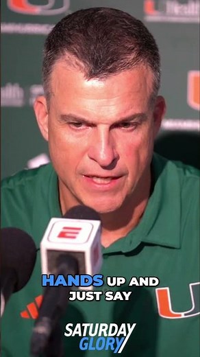 Mario Cristóbal on the Miami Hurricanes STUNNING loss to SMU