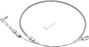 24" Universal Throttle Cable Kit Braided Stainless Steel Throttle Cable Kit With Aluminum Fittings Universal Throttle Cable Automotive Replacement