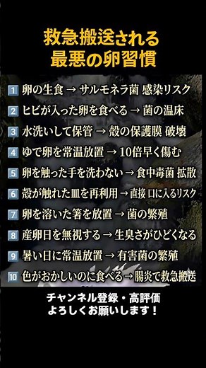 救急搬送される 最悪の卵習慣 #健康 #シニア健康