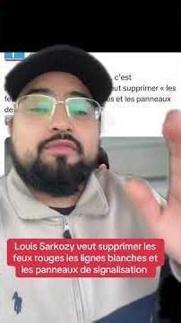 Louis Sarkozy veut supprimer les feux rouges les lignes blanches #actualités