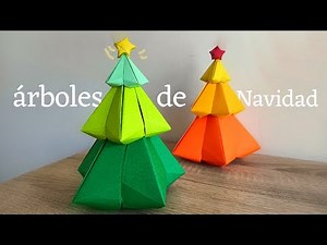 how to make paper christmas trees ✨ Easy origami tutorial for beginners.
