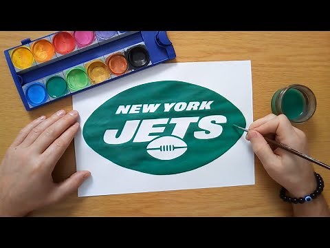 How to draw the New York Jets logo - NFL