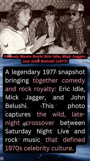 Comedy Meets Rock: Eric Idle, Mick Jagger, and John Belushi (1977)