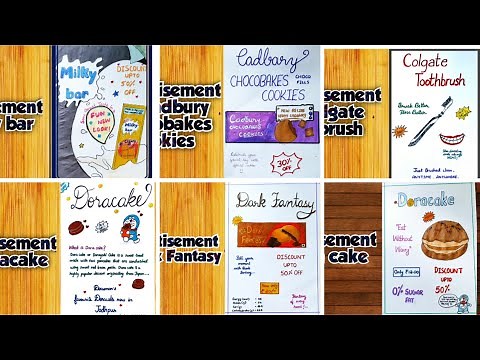 6 Easy Advertisement Drawings || Pencil sketch tutorial || Pencil drawing || advertisement