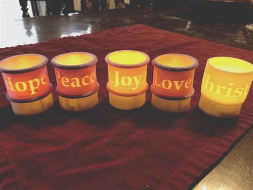 Advent LED Tealight Candle Set - Etsy