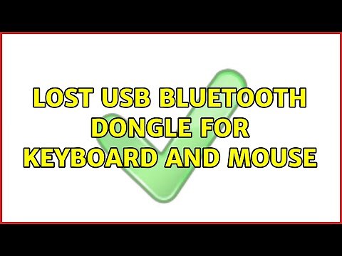 Lost USB BlueTooth Dongle for Keyboard and Mouse (2 Solutions!!)