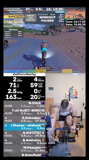 Zwift Cycling Workout Short 16.06.2026 zs #zwift #cycling #indoor #trainer #roadbike #mtb #cardio