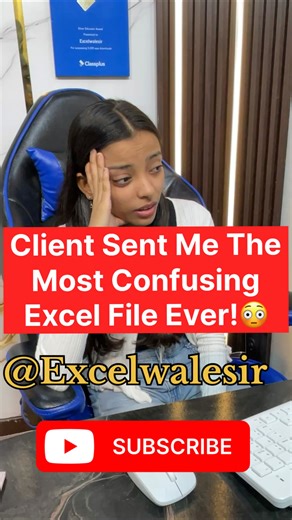 Mukesh sir on Instagram: "Client Sent Me The Most Confusing Excel File Ever! #exceltricks #excelwalesir #exceltips"