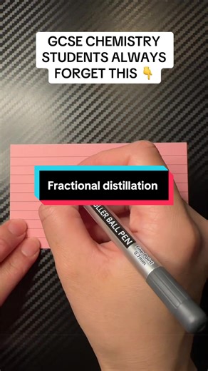 Fractional distillation #gcse #gcsechemistry #examtechnique #chemistry