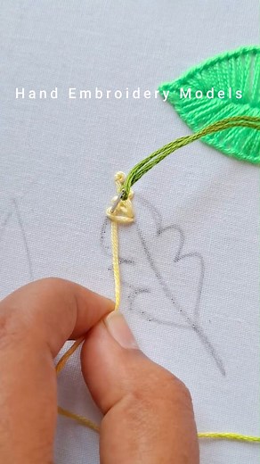 17K views · 114 reactions | Very Easy Leaf Embroidery Stitching #stitching #reels #embroidery #needlework #leafstitch #new #video | Hand Embroidery Models | Facebook