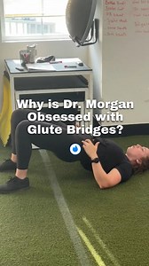 Why is Dr. Morgan obsessed with glute bridges?🤷 Because they are horizontal hip hinges!!! If you can't do a glute bridge well, you can't hinge at the hips well. Hip hinges are integral for optimal hip and low back mechanics during walking, running, squatting, lunging, standing up, etc., so we must first master the glute bridge and then transfer that skill to hip hinging in standing. Once we master it in standing, we can use it to initiate squats, deadlifts, and other movements rather than relyi