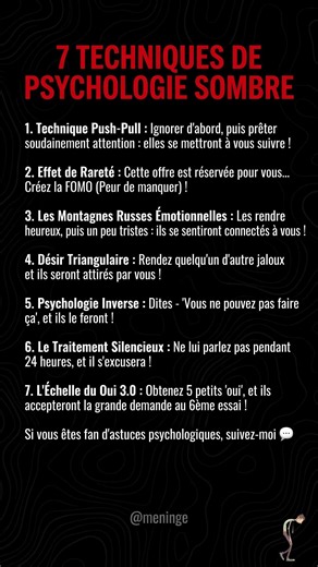 7 techniques de psychologie sombre à connaître ! 🤫