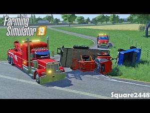 Dump Truck Stuck In Mud | Over Loaded Truck Rolled Over! | Heavy Rescue | Peterbilt Wrecker | FS19