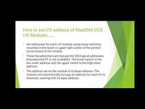 How to setup I/O address in MaxDNA DCS System|| addressing input output modules.