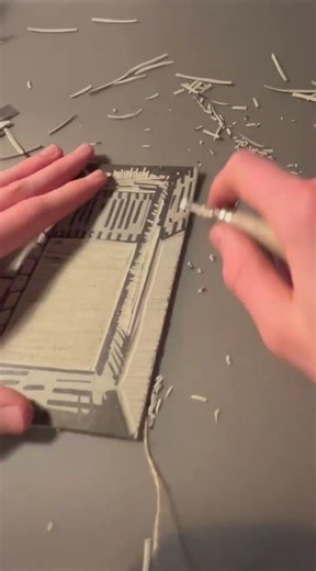 Carving linoleum while the algorithm sleeps