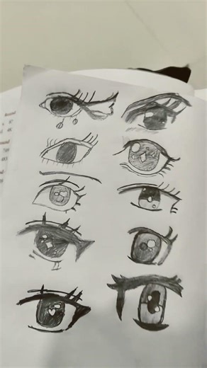 All types of animation eye drawings || draw by Arshad #trending #kakashi