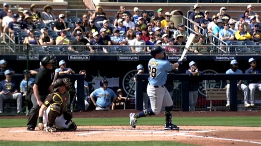 Andrew Vaughn's first homer of spring
