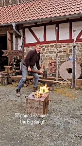 55 kg Hammer Big Bang in action! I know there will be hate comments, but I don't give a damn, I had fun! #hammer #hammers #hammertime #big #bigiron #blacksmithtools #blacksmithlife #blacksmithing #hardstyle #sound #asmrsounds #asmr #asmrvideo #bigbang #crush #crushing #blowup #hit #fire #firework #heavyduty #heavy #iron #steel | Anvil Hunter