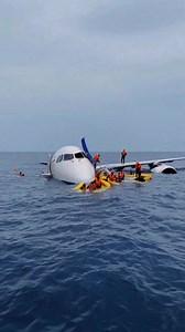 landing on water — passengers exiting directly into the ocean! The plane made a heroic water landing, and now stunned passengers are stepping out onto the waves. No panic, just pure shock and survival mode. A scene straight out of a movie. #wow #ai #fail #really #crash #emergencylanding #ocean #airplane #survival #rescue #reallife #air #shit #sos | The.worldai