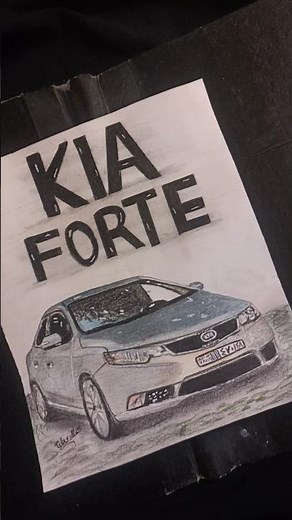 drawing kia forte 2010🚗✍🏻 #art #drawing #arttutorial #artist #car #kia