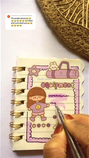 🔮Cute ✨purple kawaii sticker journal💜@pastelCanvas18 #shortsfeed #journalwithgie