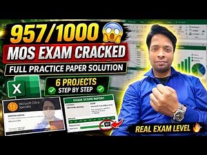 MOS Excel Associate Exam Practice Paper | Full Solution 2026🔥 | I Scored 957/1000 😱
