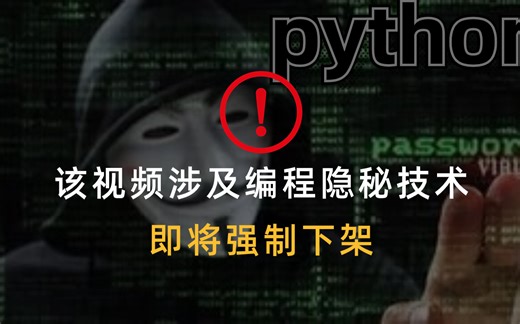 【下架率99.9%】黑客大佬168小时讲完的Python教程，全程干货无废话！学完变大佬！这还学不会我退出IT界！