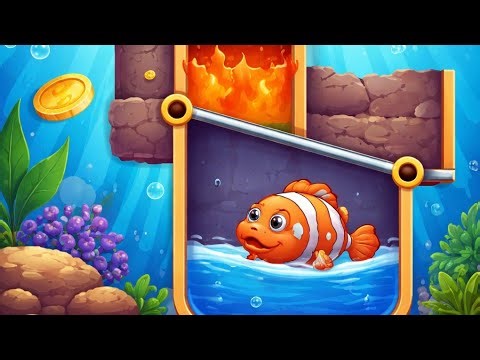 Save the fish pull the pin game play #savethefish #pullthepin #puzzlegame #walkthrough #games #short