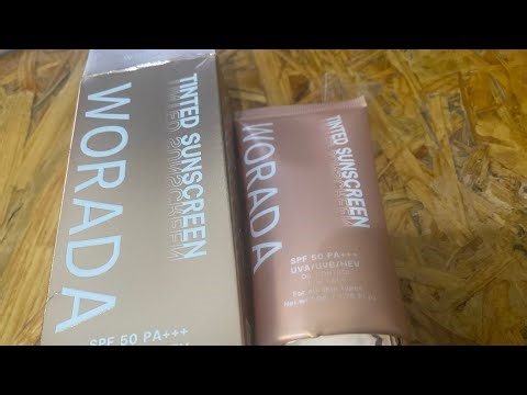 Worada Tinted Sunscreen /first time user #unboxing #trending #videos
