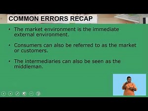Business Studies Grade 10 Market Environment Components Video 2 Segment 3