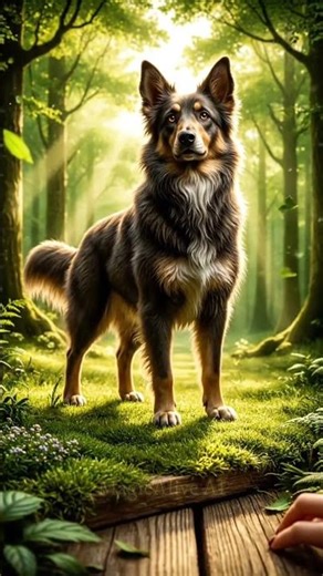 From Sketch to Life – Forest Dog 🪄🐾"|#shorts #aivideo #viral #dog