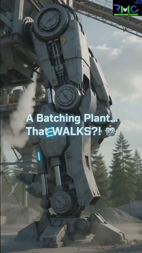 Giant Walking Batching Plant in Action 🚧 Future of construction! #batchingplantinnovation #rmcplant