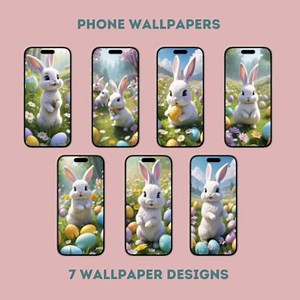 Easter Wallpapers – Spring Phone Designs Cute With Easter Bunnys - Etsy