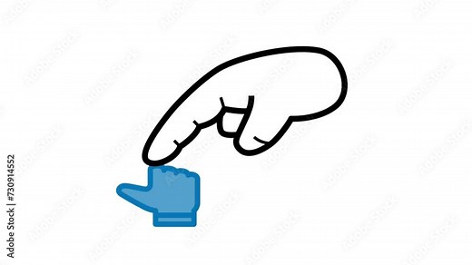 指でグッドボタンを押す