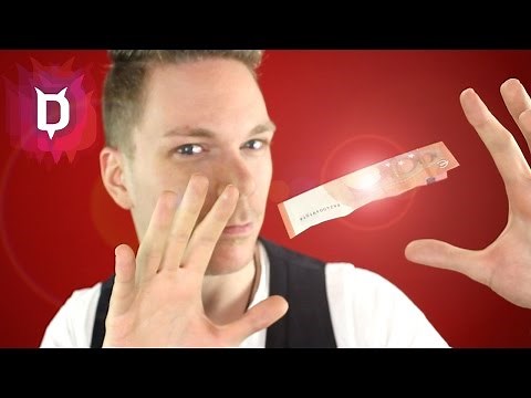 Serviette / Geldschein schweben lassen - Zaubertricks mit Auflösung Erklärung zum Nachmachen lernen
