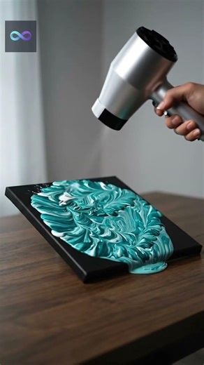 Dutch Pour — Ocean Waves on Black