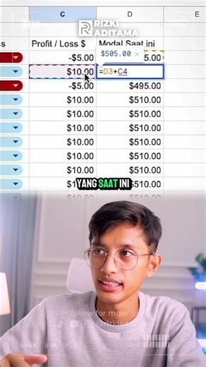 Cara membuat backtest excel part 4 #trading #forex #shorts