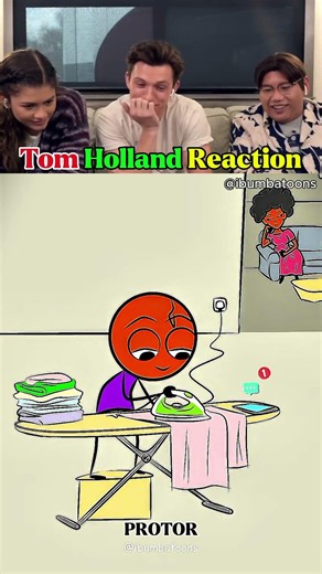 Tom Holland Reaction laugh #shorts #tomHolland #tom #shortsfeed