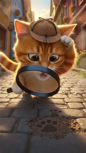 “Funny Cartoon Cat Becomes a Detective 🐱🕵️ | Animated Short Story | funAIwatch1”