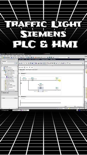 Traffic lights Project| Siemens PLC & HMI Tutorial #plcprogramming #siemensplc #hmi #scada #traffic