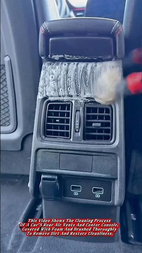 Car Rear Air Vents and Center Console Cleaning