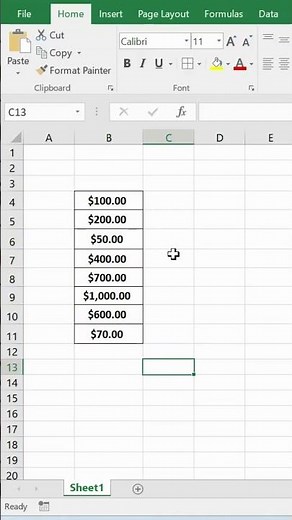 How to change currency format in excel