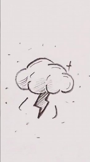 How to draw a cloud ☁️ step by step with easy fast way
