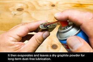 151K views · 276 reactions | Wet lubricants and traditional oils tend to attract dust, making locks sticky over time. Q-Graphite on the other hand, delivers liquid graphite into tight spaces, but then evaporates and leaves a dry graphite powder for long-term dust-free lubrication. Available at hardware stores nationwide. | Q20 The Original Super Multi Purpose Lubricant | Facebook